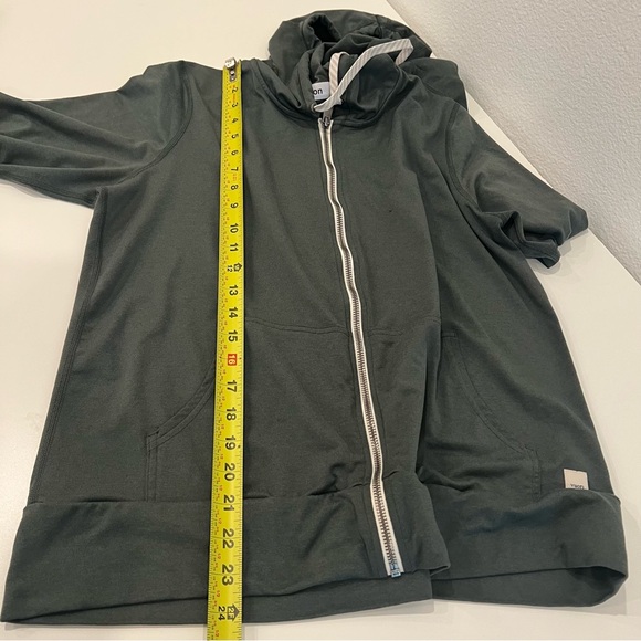 Vuori Halo performance hoodie olive green Sz L - Picture 7 of 8